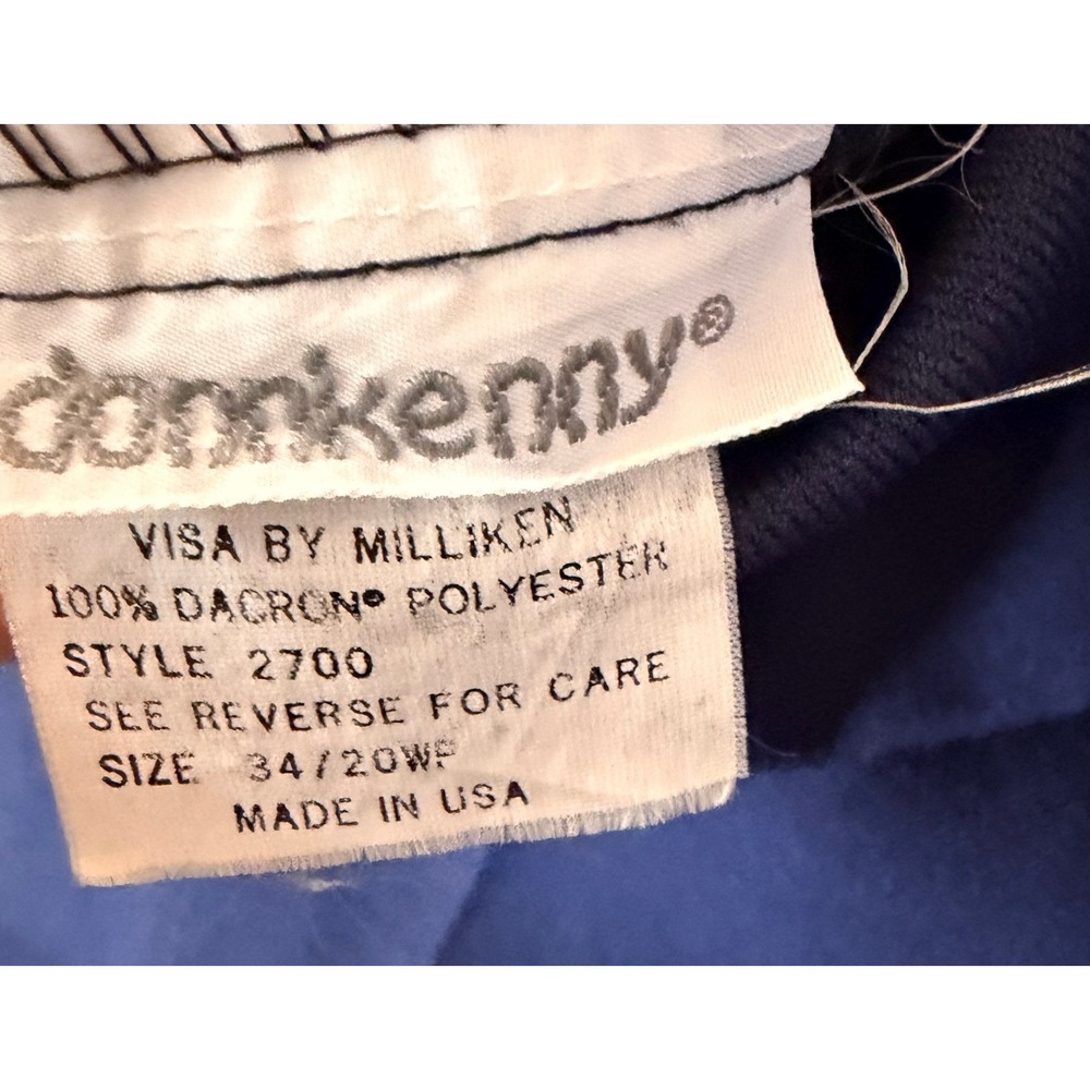 Vintage Donnkenny Navy Blue Polyester Dress Pants Womens 20WP Made in USA - Picture 4 of 6